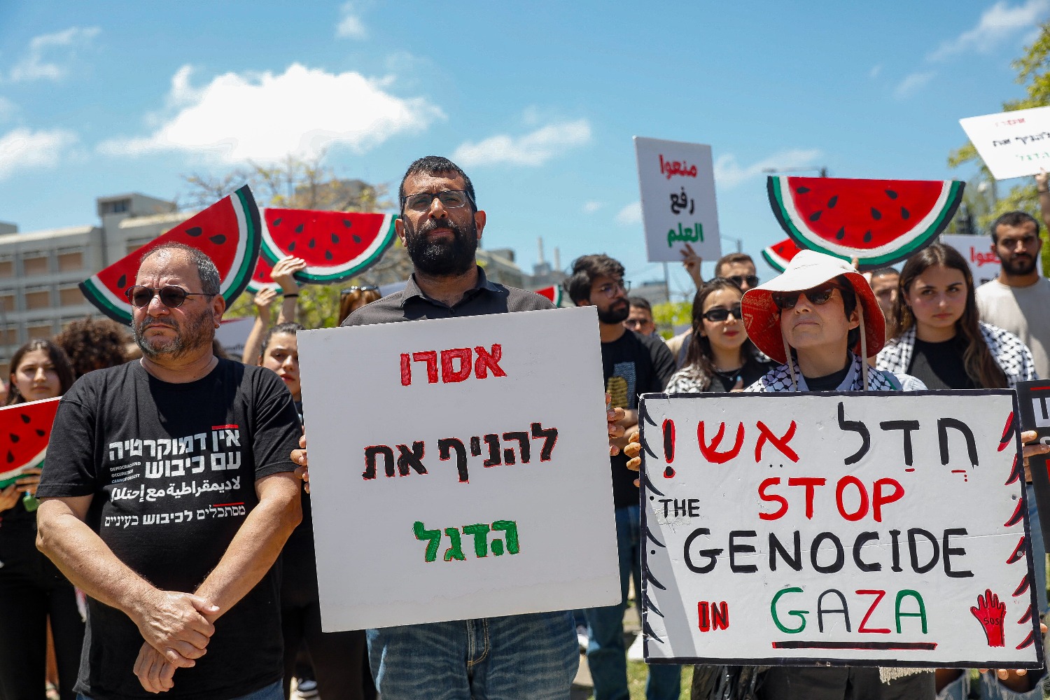Митинг, посвященный Дню Накбы, проходит на территории Тель-Авивского университета